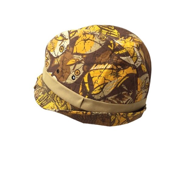 Vintage Jiffy Golf Hat Cap Men's Pellon Lined All Over Print USA Camo Mod Sz L - Picture 6 of 10